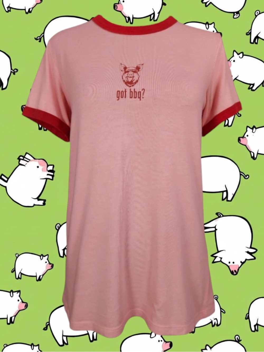 Bella "got bbq" Classic Retro 70s Style Eclectic Grandpa Indie Sleaze Tee L